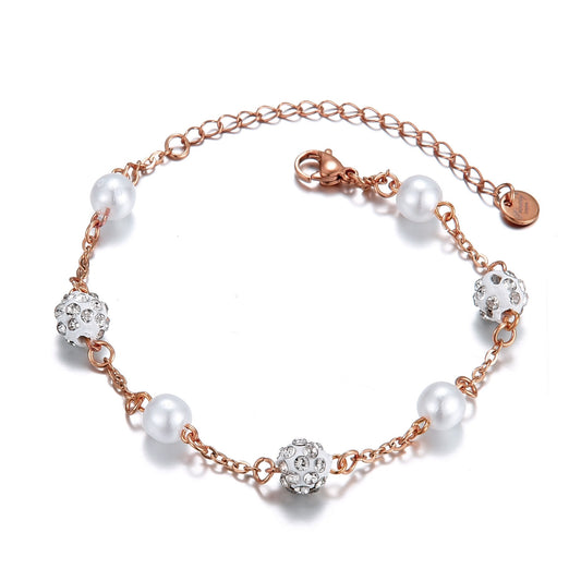 Armband CRYSTAL-PEARL roségold