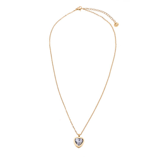 Halskette CRYSTAL HEART gold